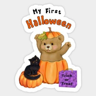 First Halloween Teddybear Sticker